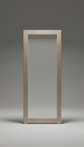 Warm stone framed divider with frosted insert