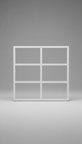 Frost white modular glass partition